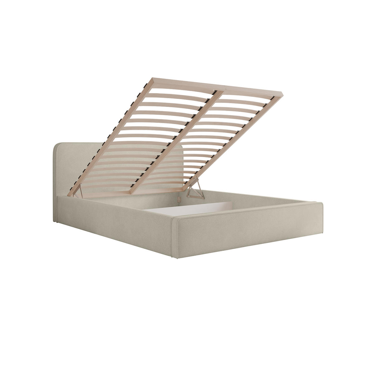 POLSTERBETT Monteli 200x200 cm, Beige - Beige, Textil (200/200cm) - Fedve