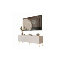 TV-SCHRANK COLGANTE 150/40/49 cm schräge goldfarbene Füße ohne LED-Beleuchtung Kaschmir - Kaschmir/Goldfarben, Holzwerkstoff (150/49/40cm) - Lookway
