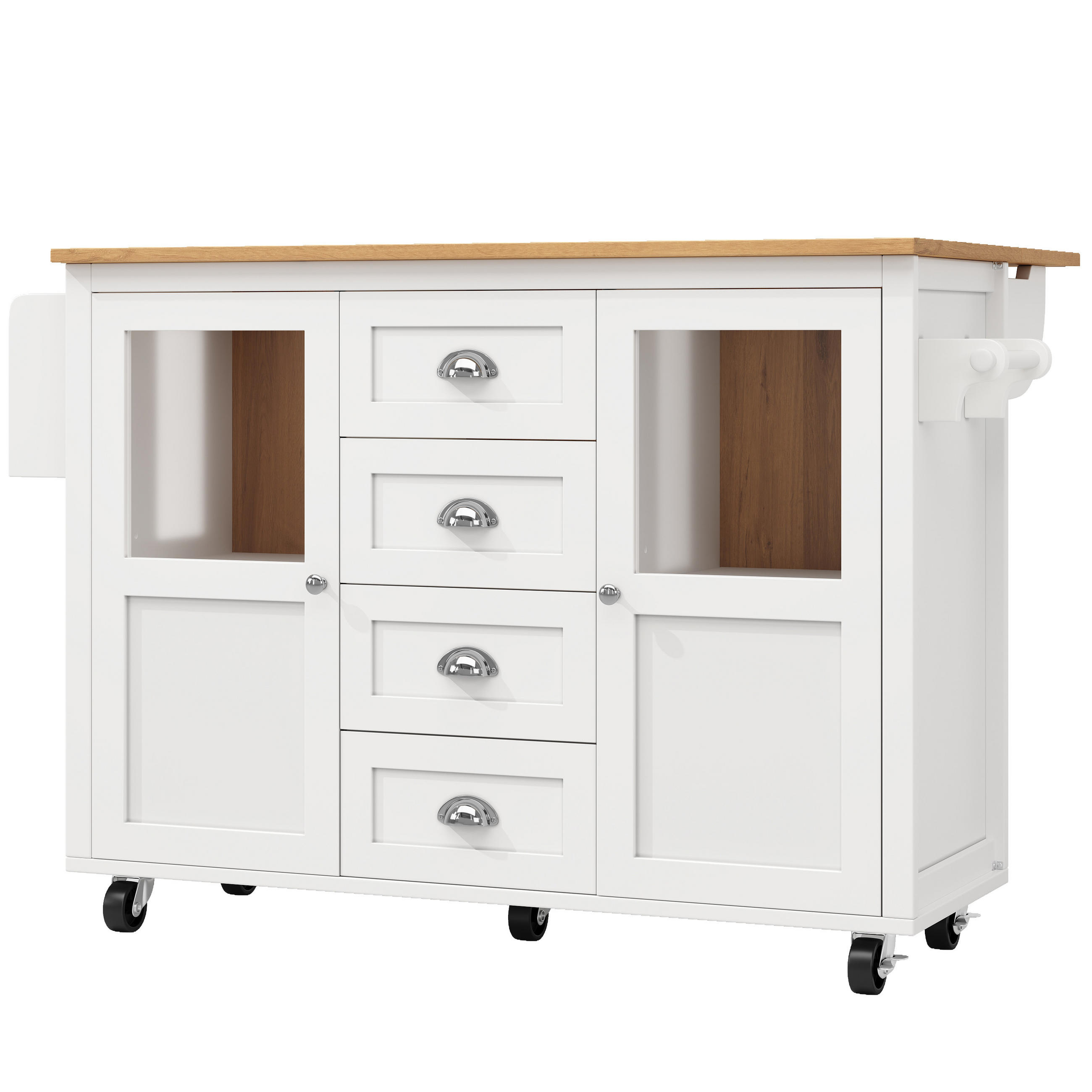 ComfortXL Kücheninsel Weiß 137.9x92.5x73 cm