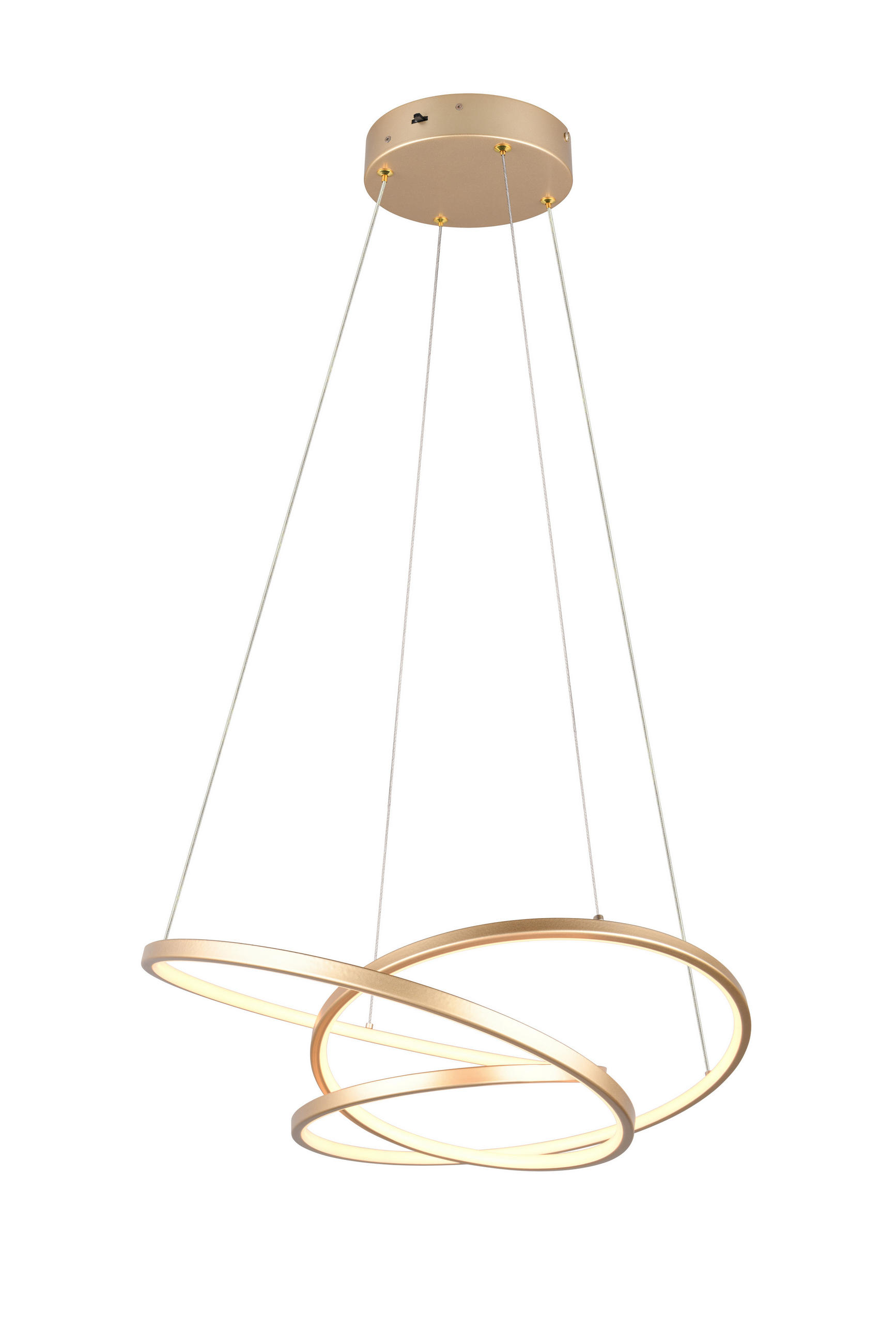 HÄNGELAMPE DARVIN - Gold - 0/0/150 cm - Goldfarben, Metall (64/64/150cm) - Trio Leuchten