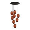 GALERIELEUCHTE Echos 8-flammig Braun Ø 25cm - Schwarz/Braun, Glas (25/25/28cm) - s.luce