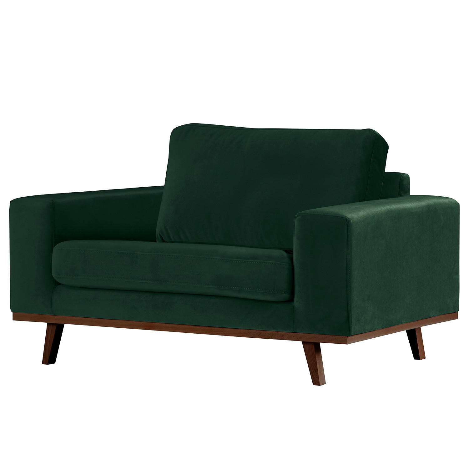 SESSEL - Buchefarben/Grün, Textil (122/81/88cm) - home24