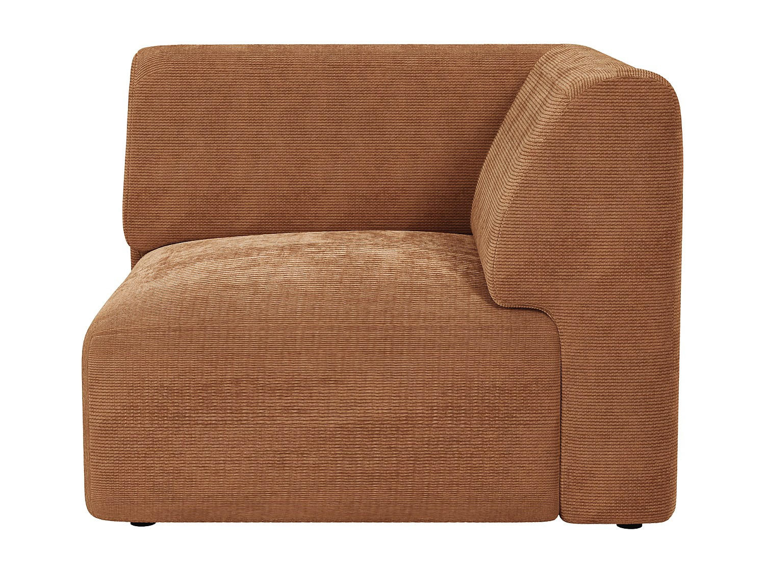SESSEL mit gerader Rückenlehne - 1 Person - samt - terracotta Pogni - Terracotta, Textil (97/73/97cm) - Vente-Unique