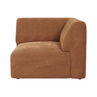 SESSEL mit gerader Rückenlehne - 1 Person - samt - terracotta Pogni - Terracotta, Textil (97/73/97cm) - Vente-Unique