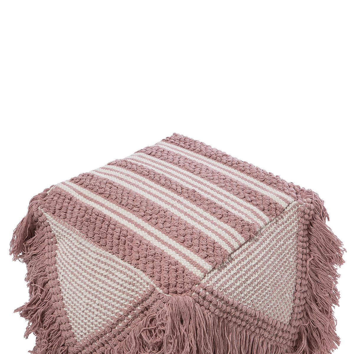 POUF Kochi 42/44/40 cm - Pink, Kunststoff/Textil (44/40/42cm) - Beliani