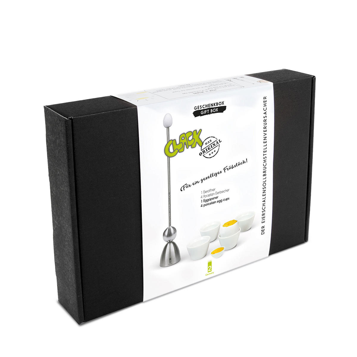 EIERSCHALENSOLLBRUCHVERURSACHER Clack Geschenkbox Set, 4-tlg. - Multicolor, Metall (4.7/18/26cm) - Take2