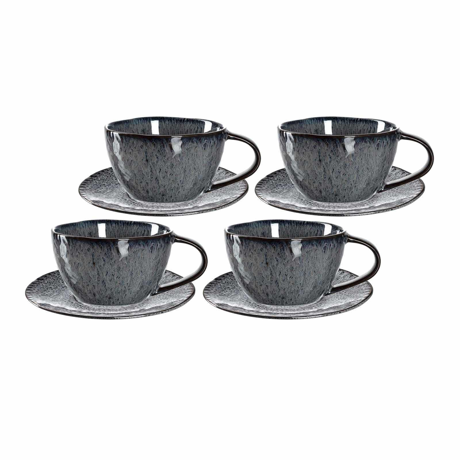 CAPPUCCINOTASSEN Matera Anthrazit 180 ml 4er Set - Anthrazit, Keramik (0.29L) - Leonardo Living