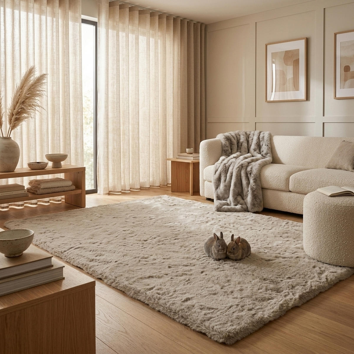 FELLTEPPICH CLOUD SUPER SOFT 160/230 cm Helltaupe - Hellbraun, Textil (160/230cm) - Consilio Concept