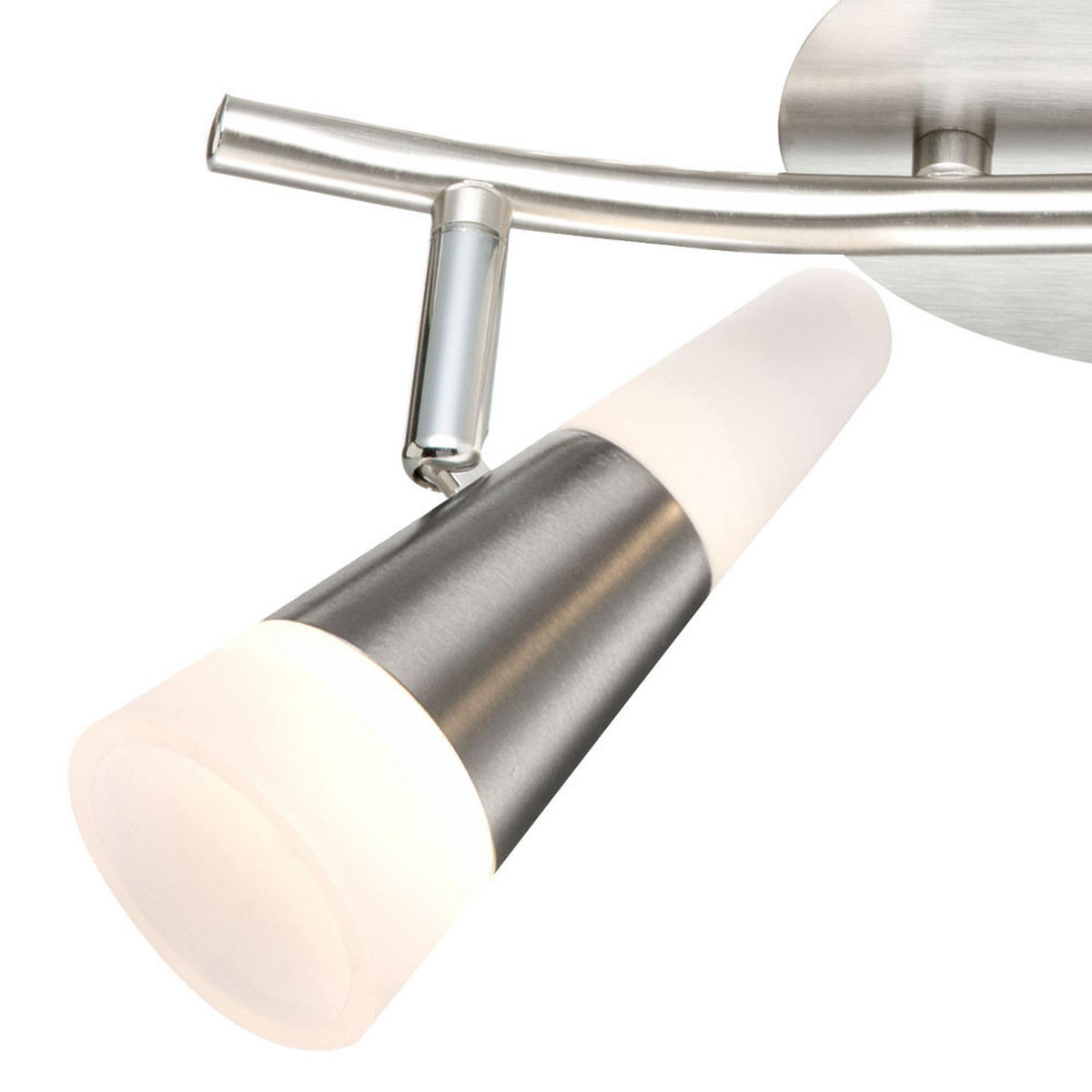 LED DECKENLEUCHTE FRISO Silber matt - Silberfarben, Metall (30/16.5/16cm) - Globo Lighting