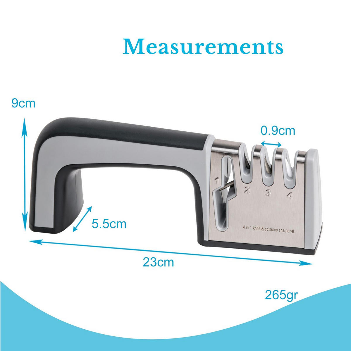MESSERSCHÄRFER Keramik - Schwarz, Metall - Intirilife