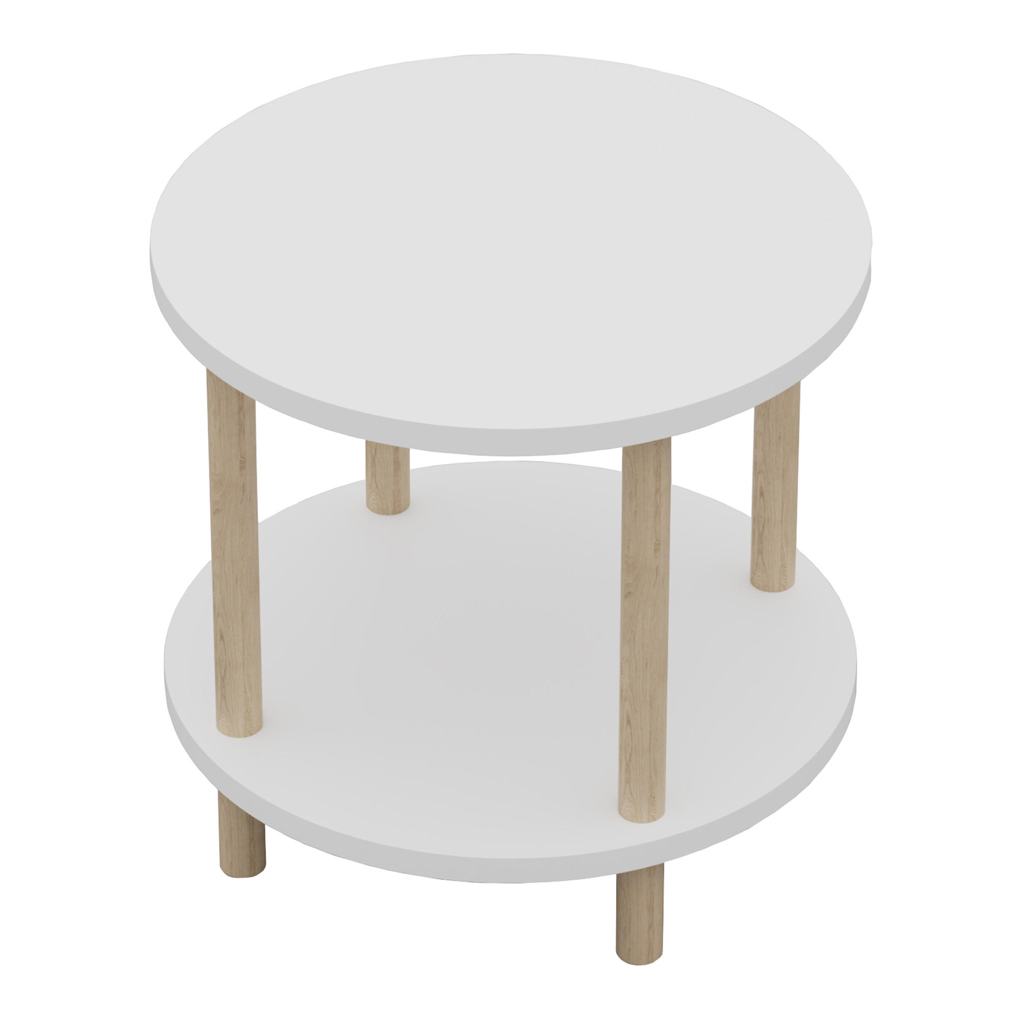 BEISTELLTISCH Ves - Weiß, Holzwerkstoff (42/42/49cm) - [en.casa]