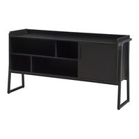 FERNSEHSCHRANK Storfjord - Schwarz, Holzwerkstoff/Metall (33.5/63/120cm) - [en.casa]