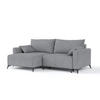 ECKSOFA NUVIO mit Schlaffunktion Grau im Neve Stoff - Schwarz/Grau, Holz/Holzwerkstoff (239/148cm) - AltaBeds