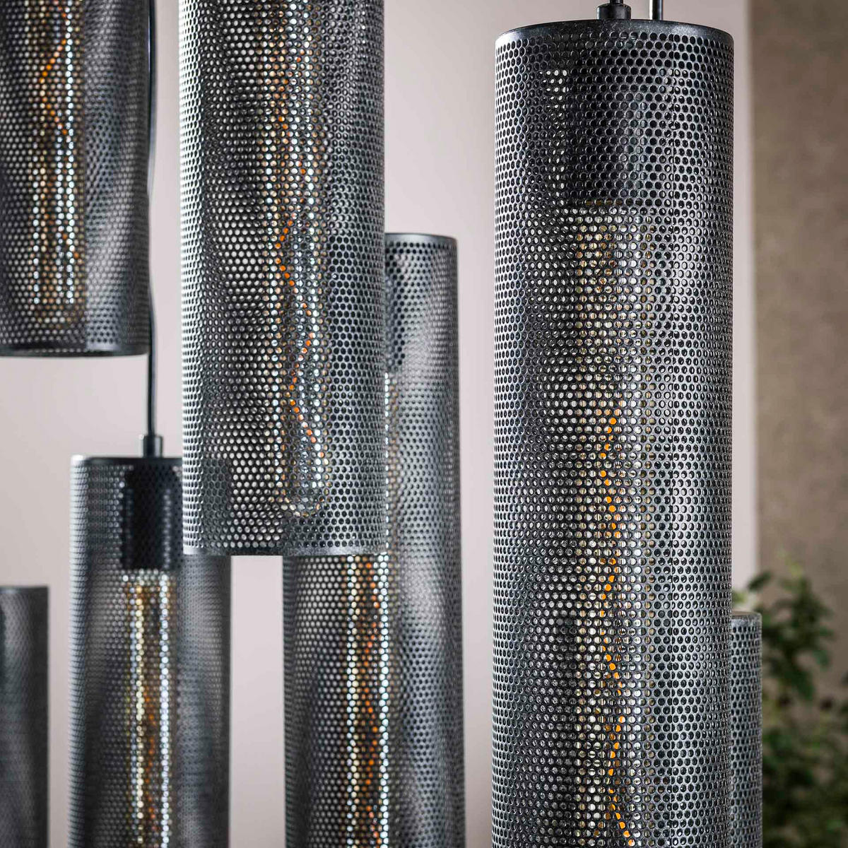 HÄNGELEUCHTE Tube Schwarz 30/100/ 150 cm - Schwarz, Metall (30/100/150cm) - Hoyz Collection