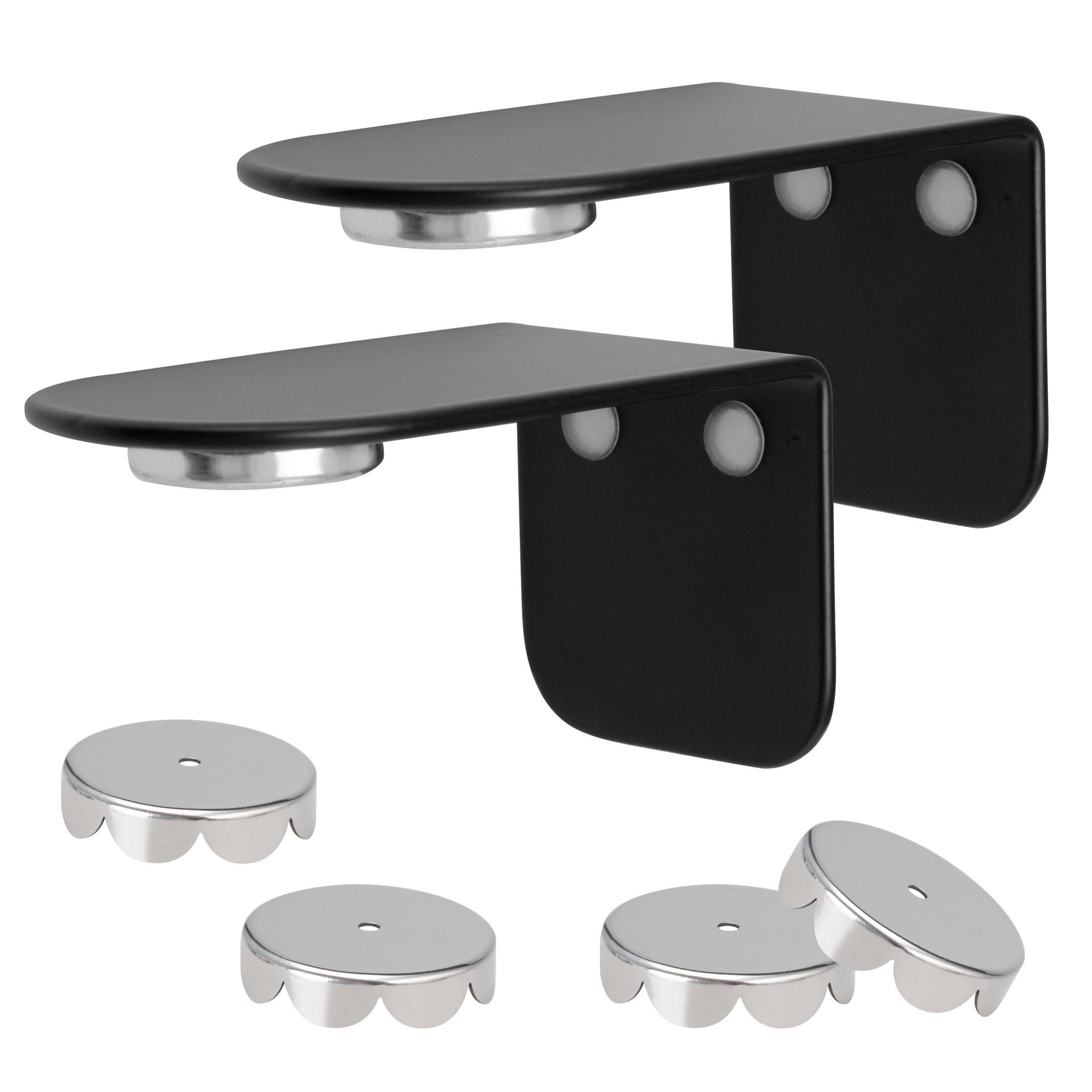 MAGNET-SEIFENHALTER PUREZZA 2er-Set schwarz - Schwarz, Metall (4.5/4.5/8cm) - bremermann