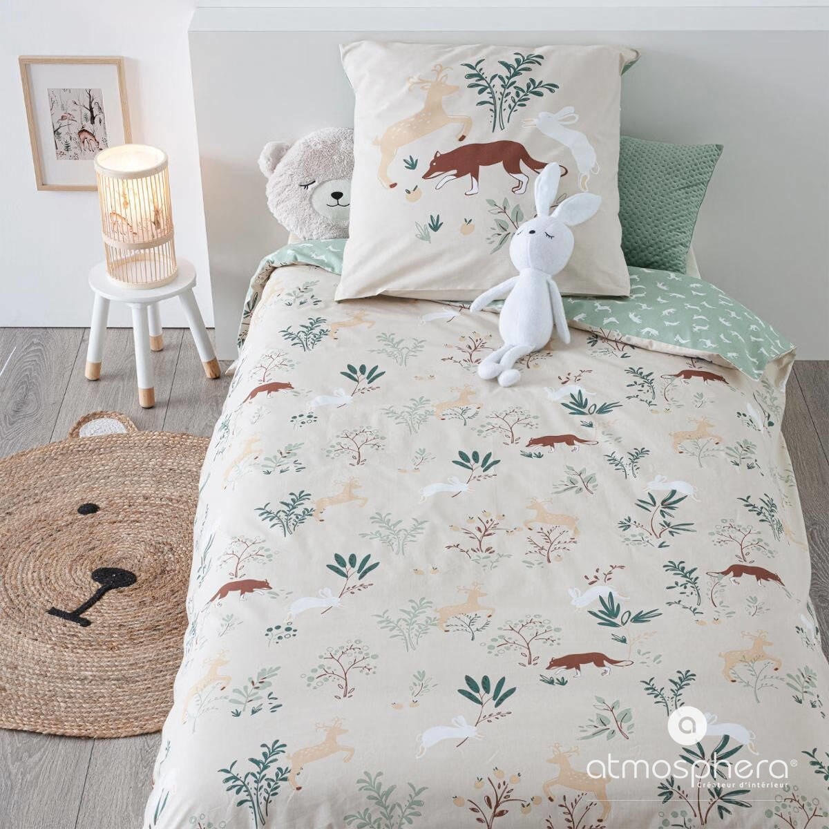 KINDERTEPPICH Ø 100 cm Bär - Braun, Naturmaterialien (100/100cm) - Atmosphera for kids