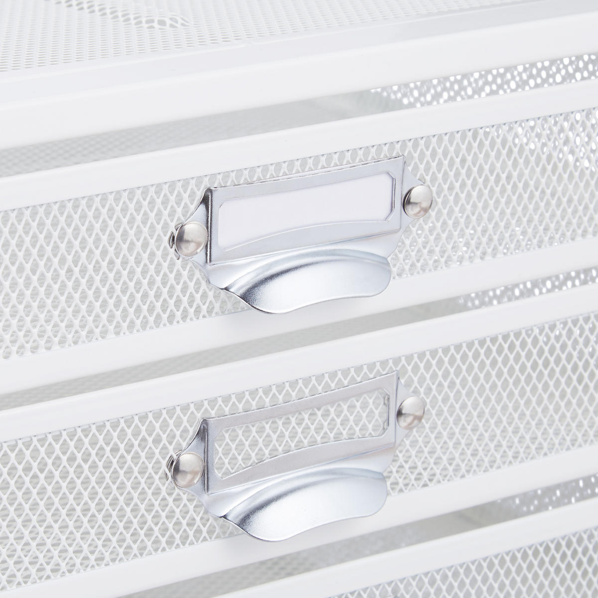 ZÁSUVKOVÝ box - biela, kov (27.5/29/35.5cm) - Relaxdays