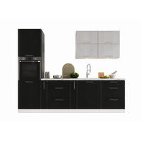 KÜCHENZEILE KS11-G270 - Kendro - Stilvolle Lösung für jede Küche - Schwarz/Weiß, Holz/Holzwerkstoff (270/213.3/56cm) - ROYAL24_MARKT