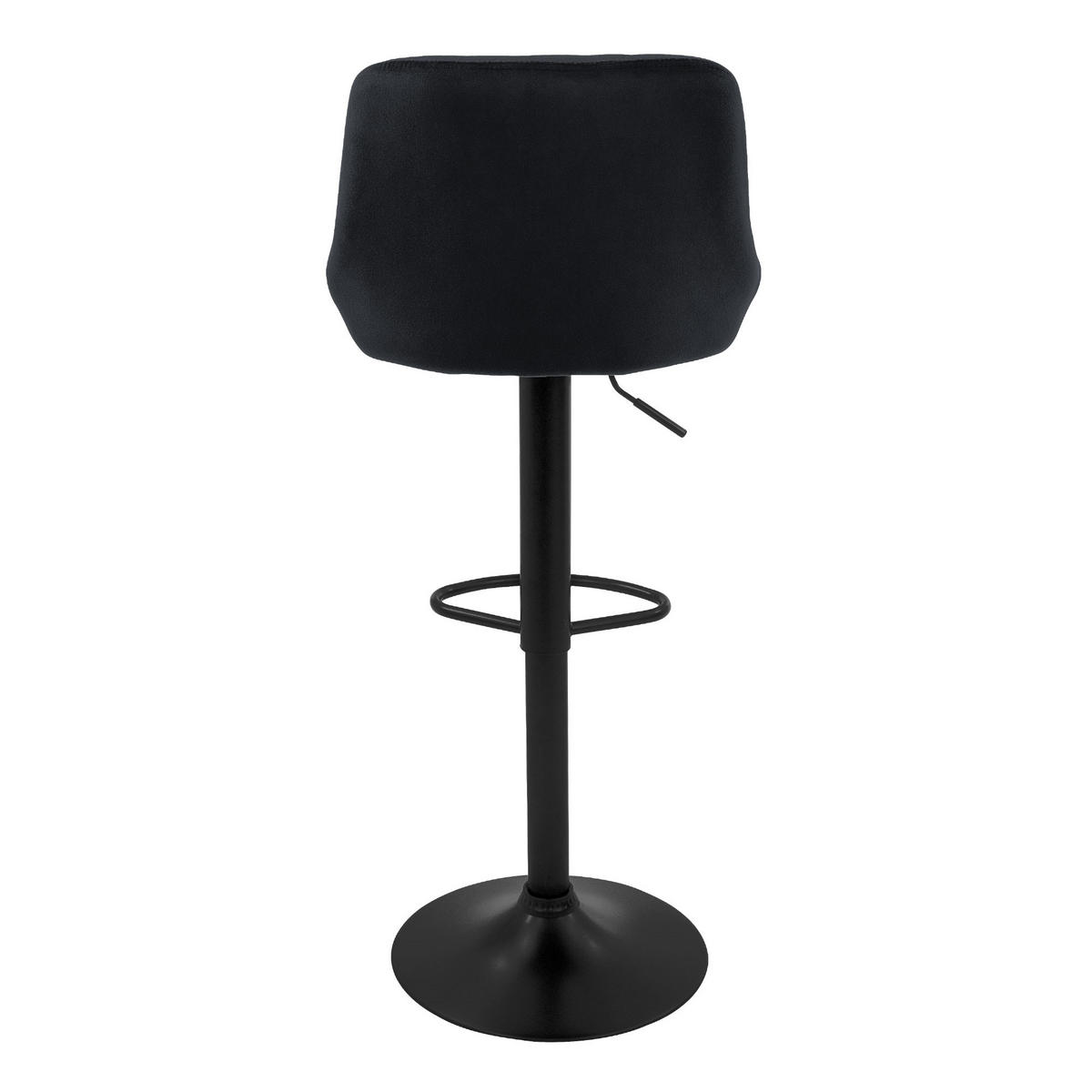 BARHOCKER Samt schwarz 2er Set - Schwarz, Metall (37/106/47cm) - ML-DESIGN