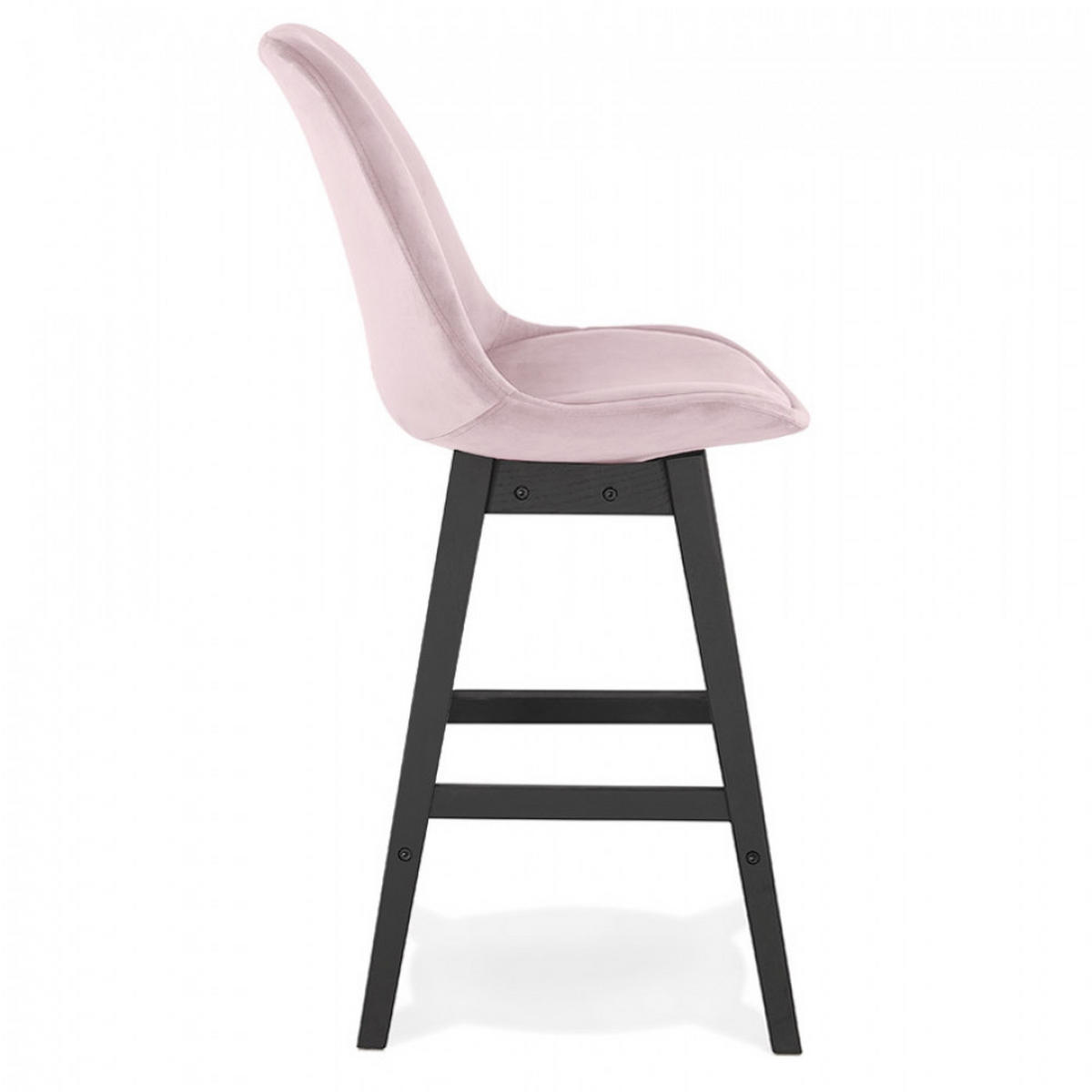 BARHOCKER Rosa 48x103x56cm - Schwarz/Rosa, Holz/Textil (48/103/56cm) - AlterEgo