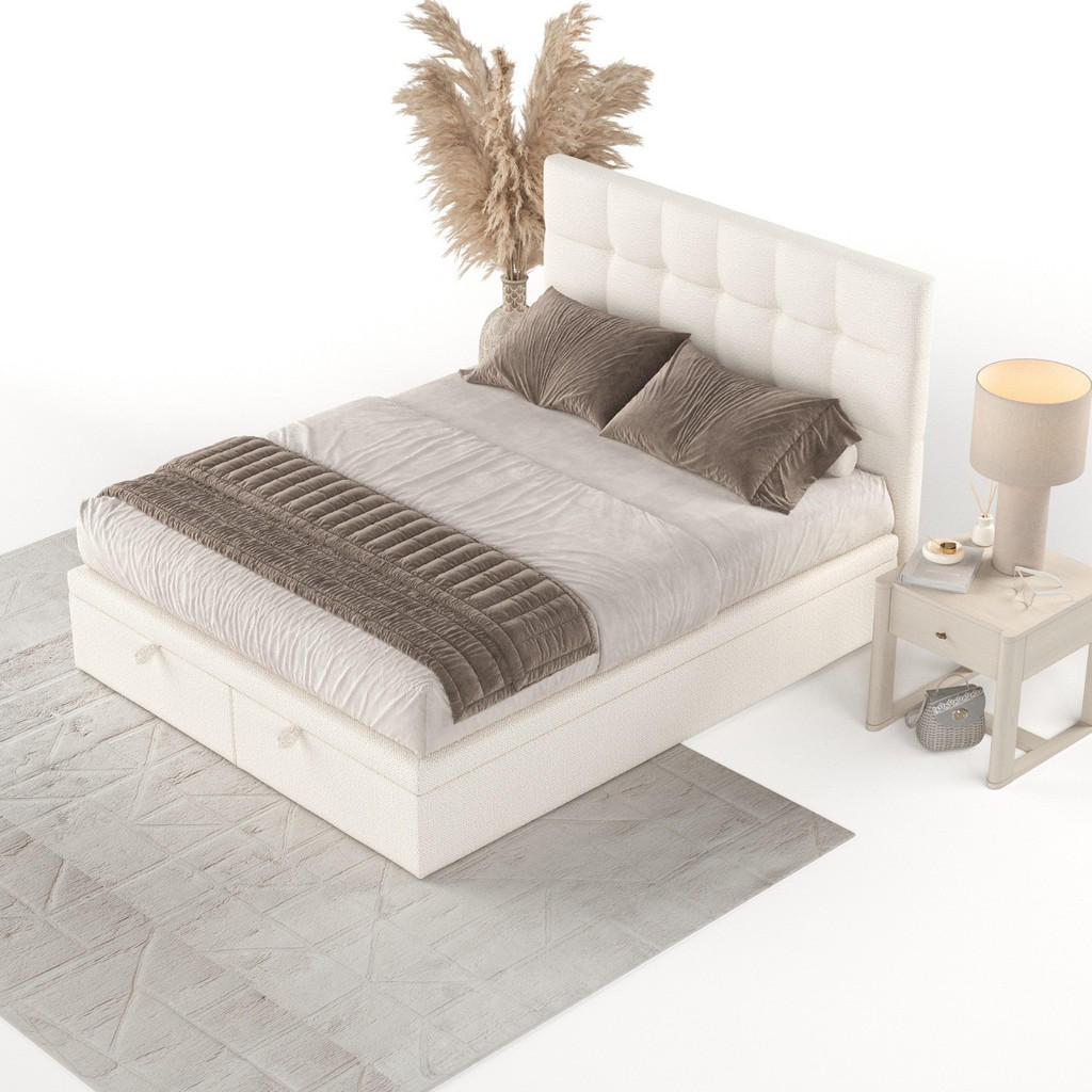 Thumbnail - AltaBeds Polsterbett, Creme, Textil, Buche, Kiefer, 120x200 cm, Oeko-Tex® Standard 100, Reach, Handmade in Europe, Schla...