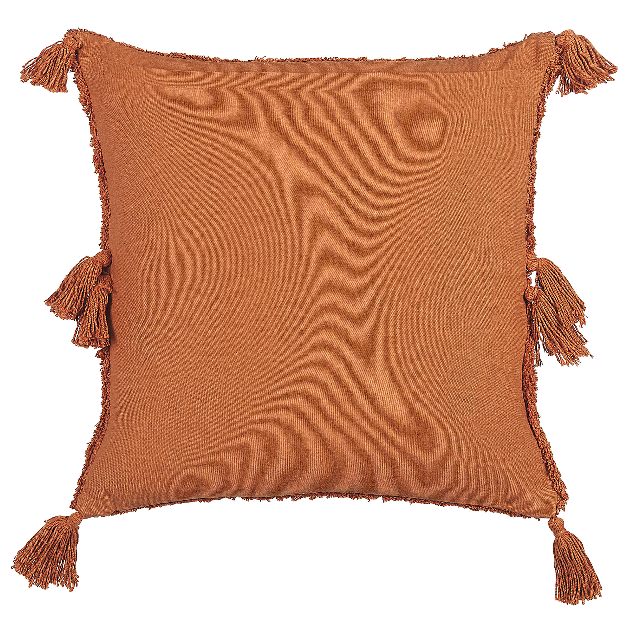 DEKOKISSEN Orange 45/45 cm Avium - Orange, Naturmaterialien/Textil (45/45cm) - Beliani