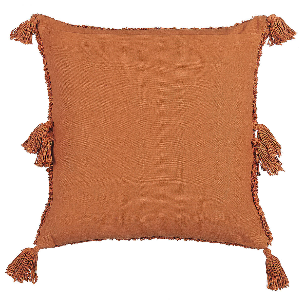 DEKOKISSEN 2er-Set Orange 45/45 cm Avium - Orange, Naturmaterialien/Textil (45/45cm) - Beliani