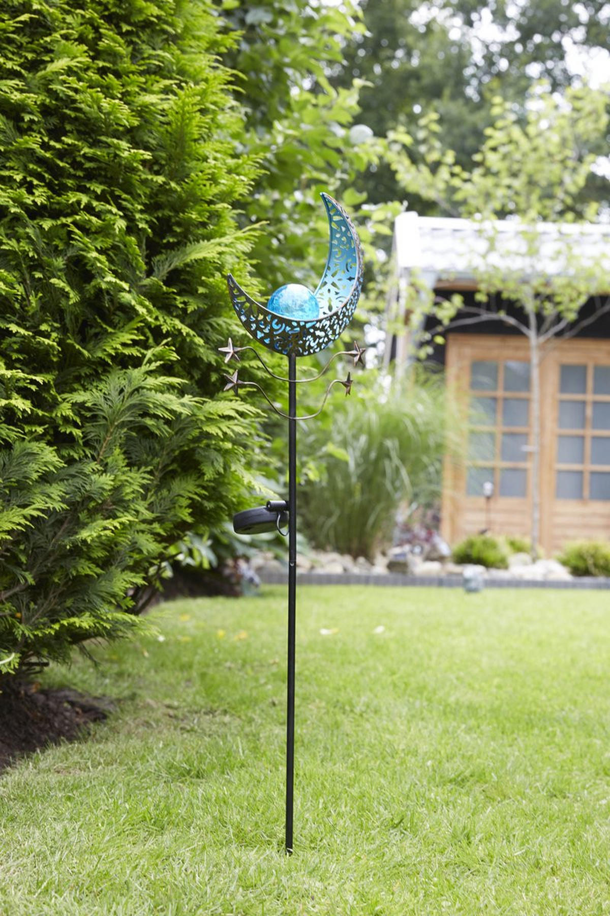 ERDSPIESSLEUCHTE 2er Set 6/85/17.5cm - Blau, Metall (17.5/6/85cm) - Luxform