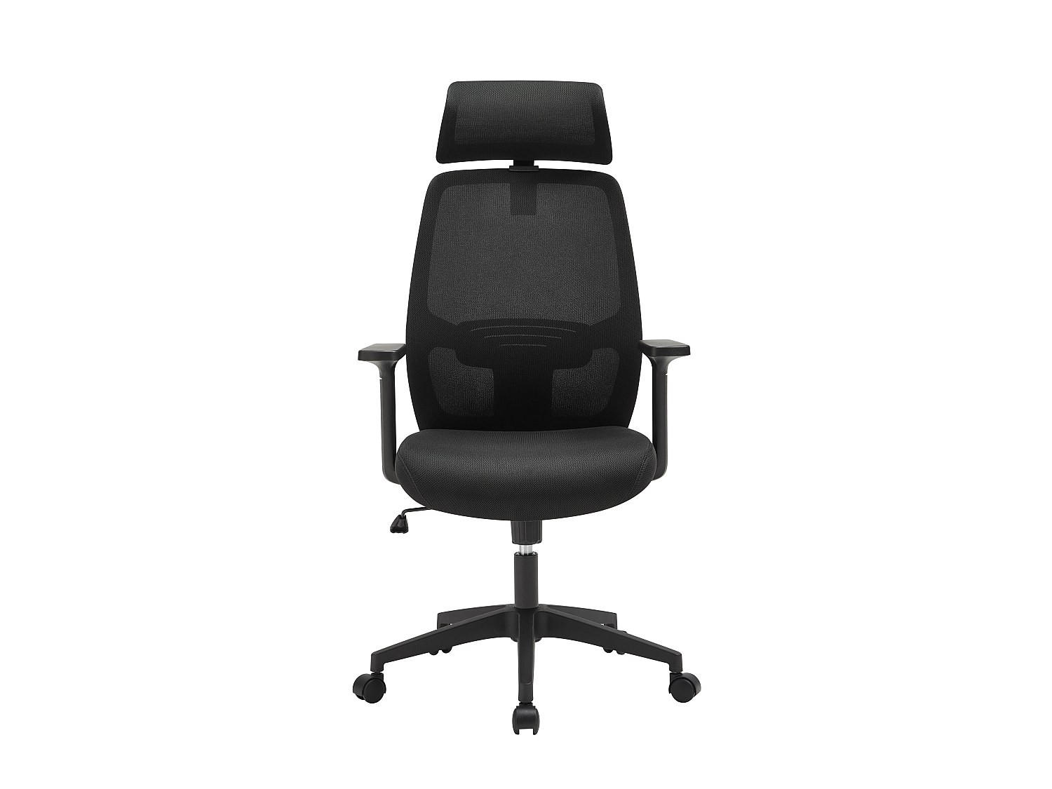 BÜROSESSEL - 64 x 62 - stoff - schwarz Delrino - Schwarz, Textil (64/124/62cm) - Vente-Unique