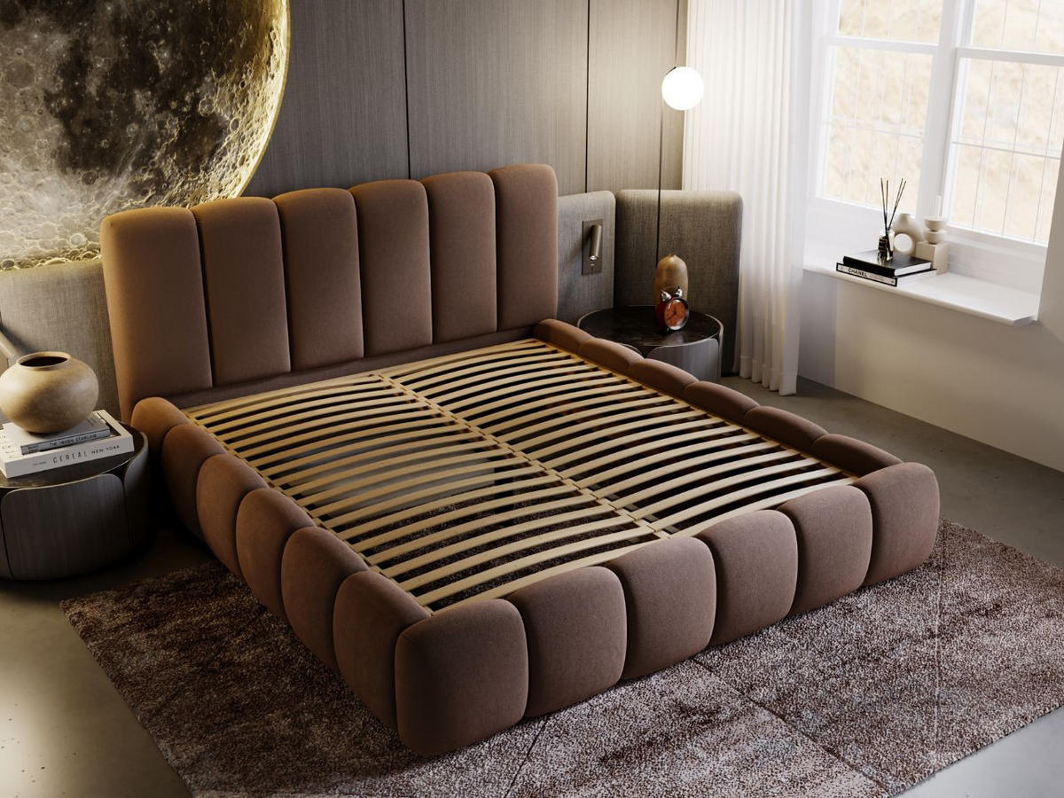 POLSTERBETT Cloud 160x200 Braun - Braun, Textil (160/200cm) - Graingold
