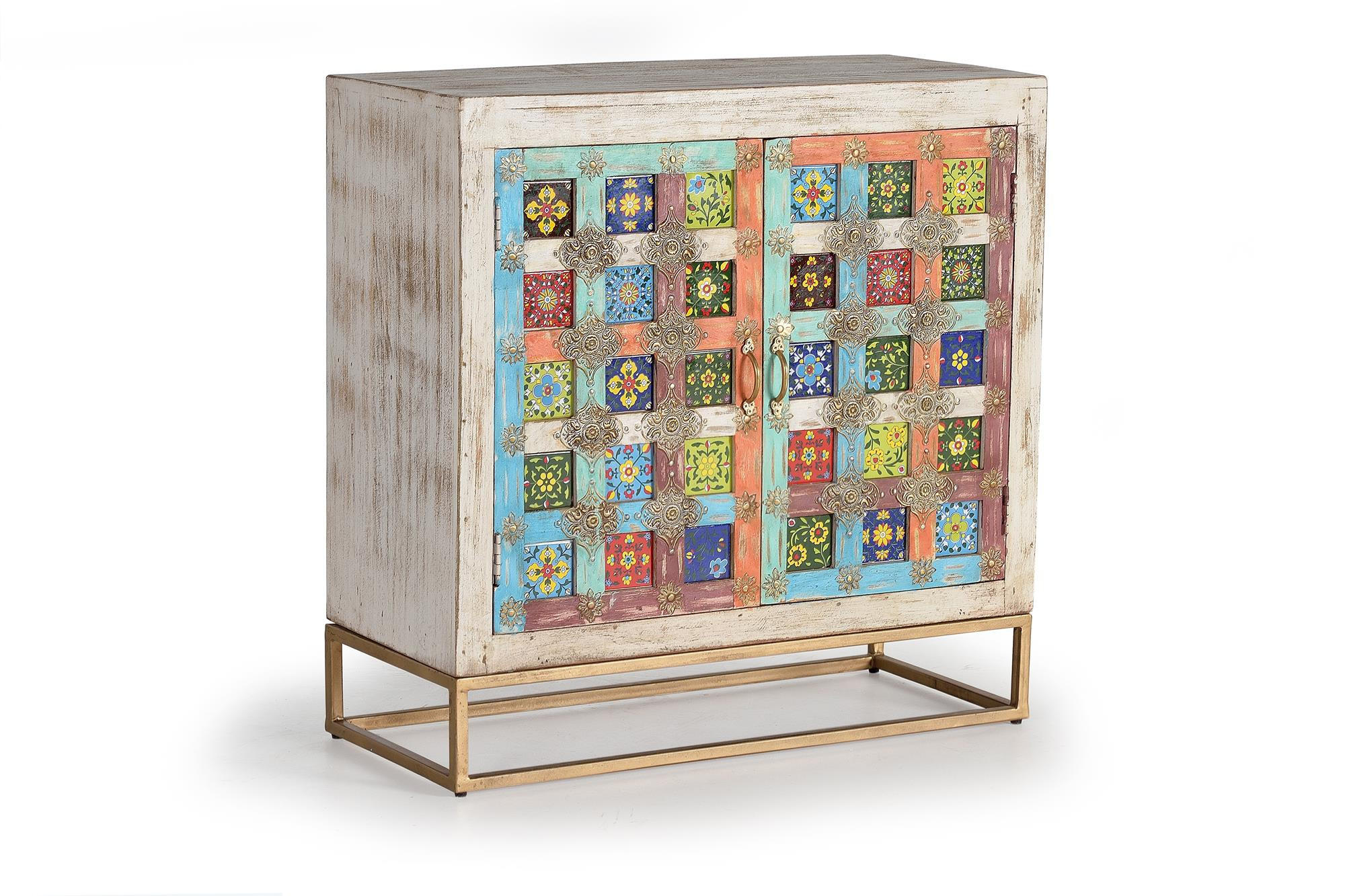 SIDEBOARD aus Mangoholz - Weiß, Holz (40/90/90cm) - Giner y Colomer