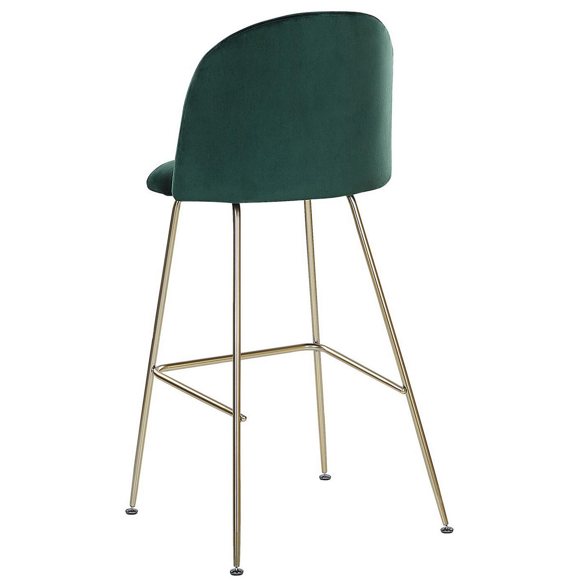 BARSTUHL 2er-Set Samtstoff Grün Arcola - Grün, Textil/Metall (52/114/54cm) - Beliani