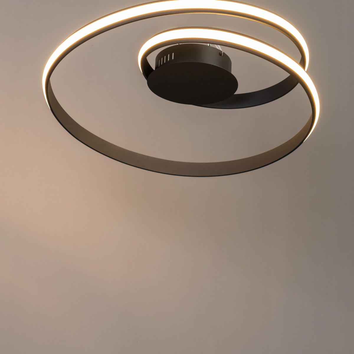 DECKENLEUCHTE Keane, Schwarz, 55cm - Schwarz, Metall (55/55/18cm) - KOSILUM