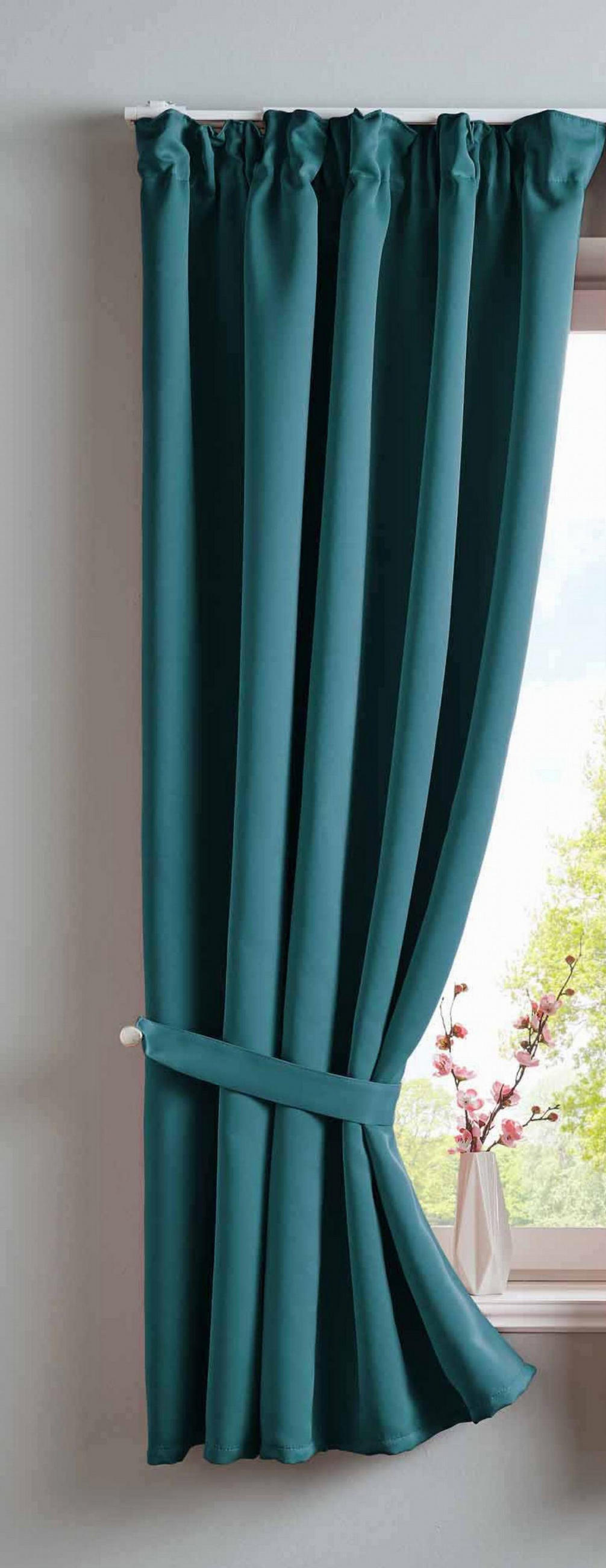 VORHANG »NewYork« HxB 160x140 cm Petrol - Petrol, Textil (140/160cm) - Gardinenbox