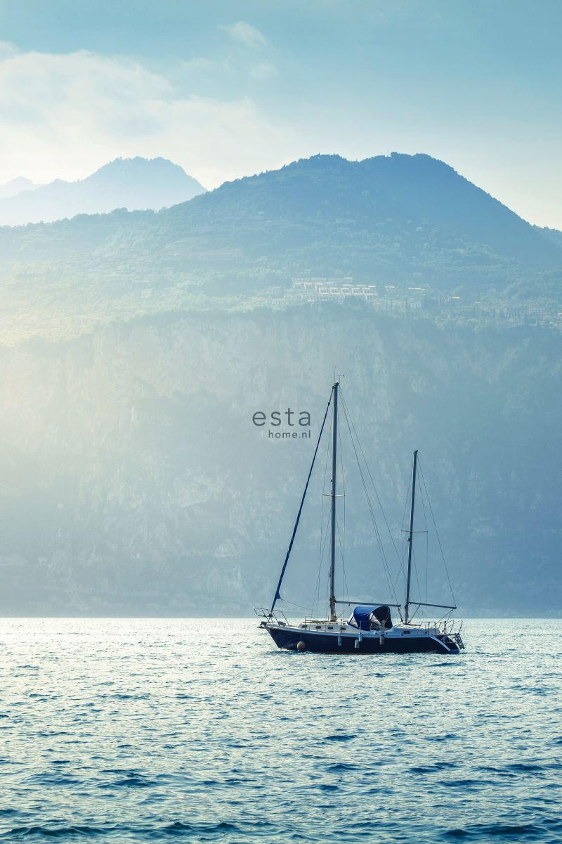 FOTOTAPETE Segelboot 186 x 279 cm - Blau, Papier (186/279cm) - ESTAhome