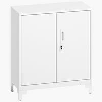 AKTENSCHRANK Büroschrank Abschließbar Mehrzweckschrank mit 2 Ebenen Weiß - Weiß, Metall (35/91/80cm) - HOMCOM