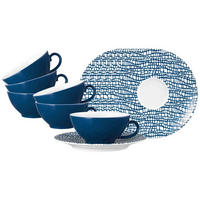 TEETASSEN MIT UNTERTASSEN Life Fashion Classic Blue 140 ml 6er Set - Blau, Keramik (13.6/5.9/13.6cm) - Seltmann Weiden