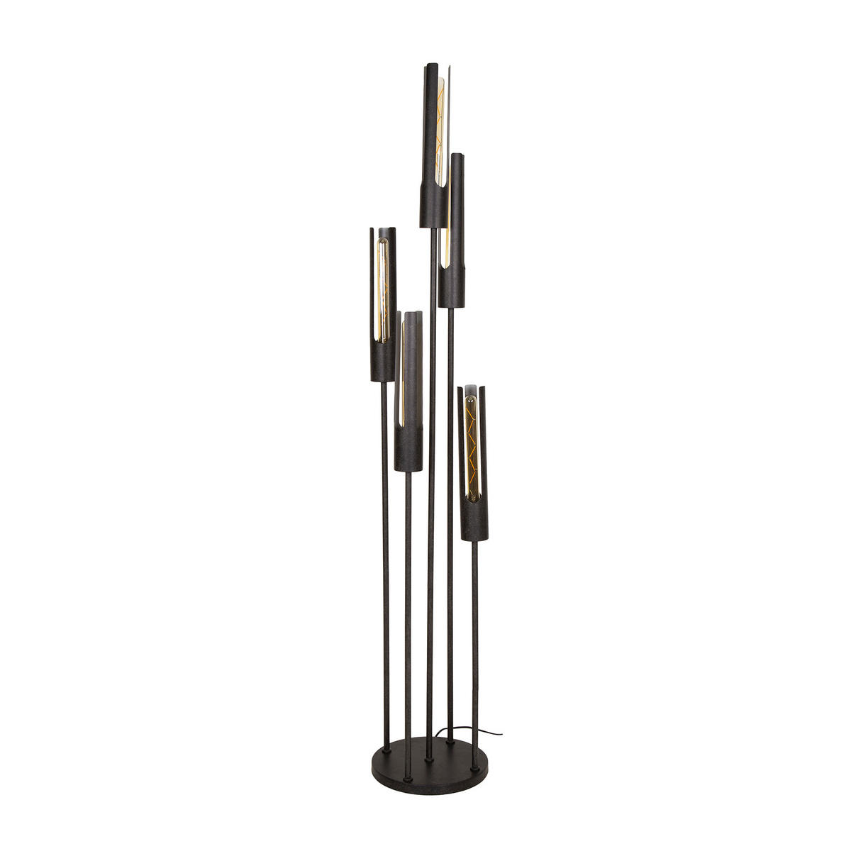 STEHLEUCHTE Tube Schwarz 30/30/ 176 cm - Schwarz, Metall (30/30/176cm) - Hoyz Collection