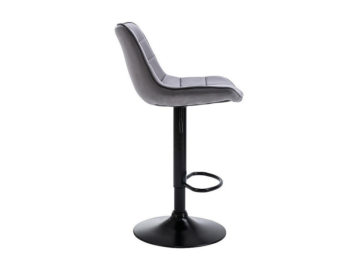 BARHOCKER - 45 cm x 54 cm - stoff - grau Lima - Grau, Textil/Metall (45/109/54cm) - Vente-Unique