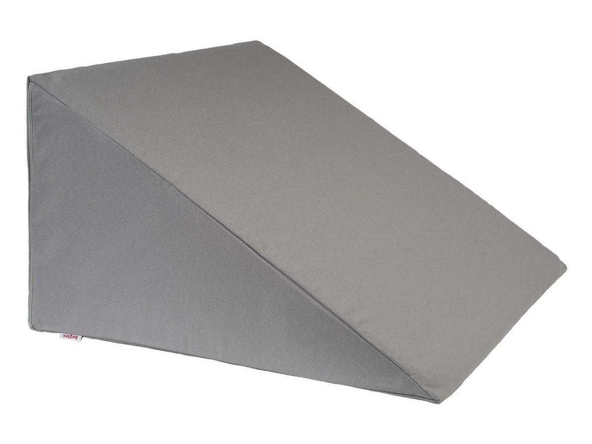 KEILKISSENHÜLLE Wunschton silber 62/49/30 cm - Grau, Textil (49/62cm) - beties Heimtextil