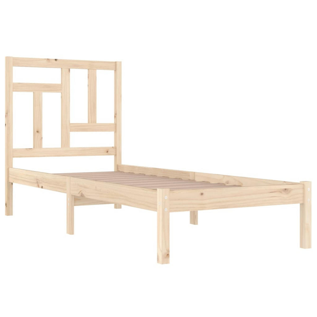 BETT Necaise 95.5/195.5 cm - Braun, Holz (90/190cm) - Nettlife