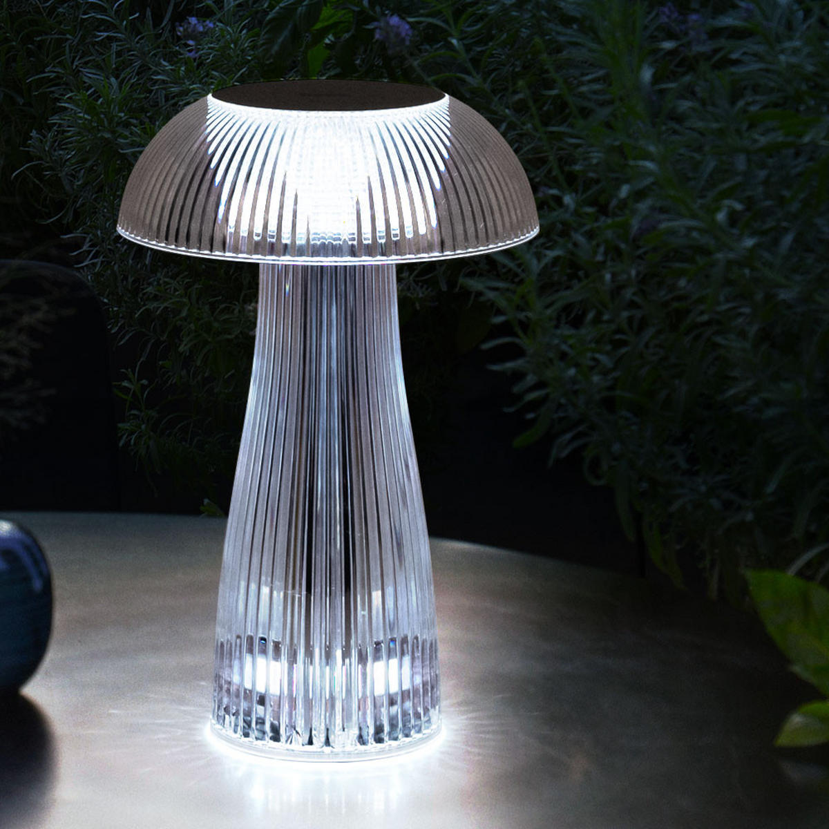 LED TISCHLEUCHTE Metall Silber - Silberfarben, Kunststoff (25/25/25cm) - Globo Lighting