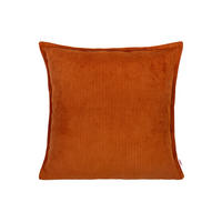 KISSENHÜLLE HYggelig No.1 rost-rot Cord-Samt 50/50 cm - Rostfarben, Textil (50/50cm) - beties Heimtextil