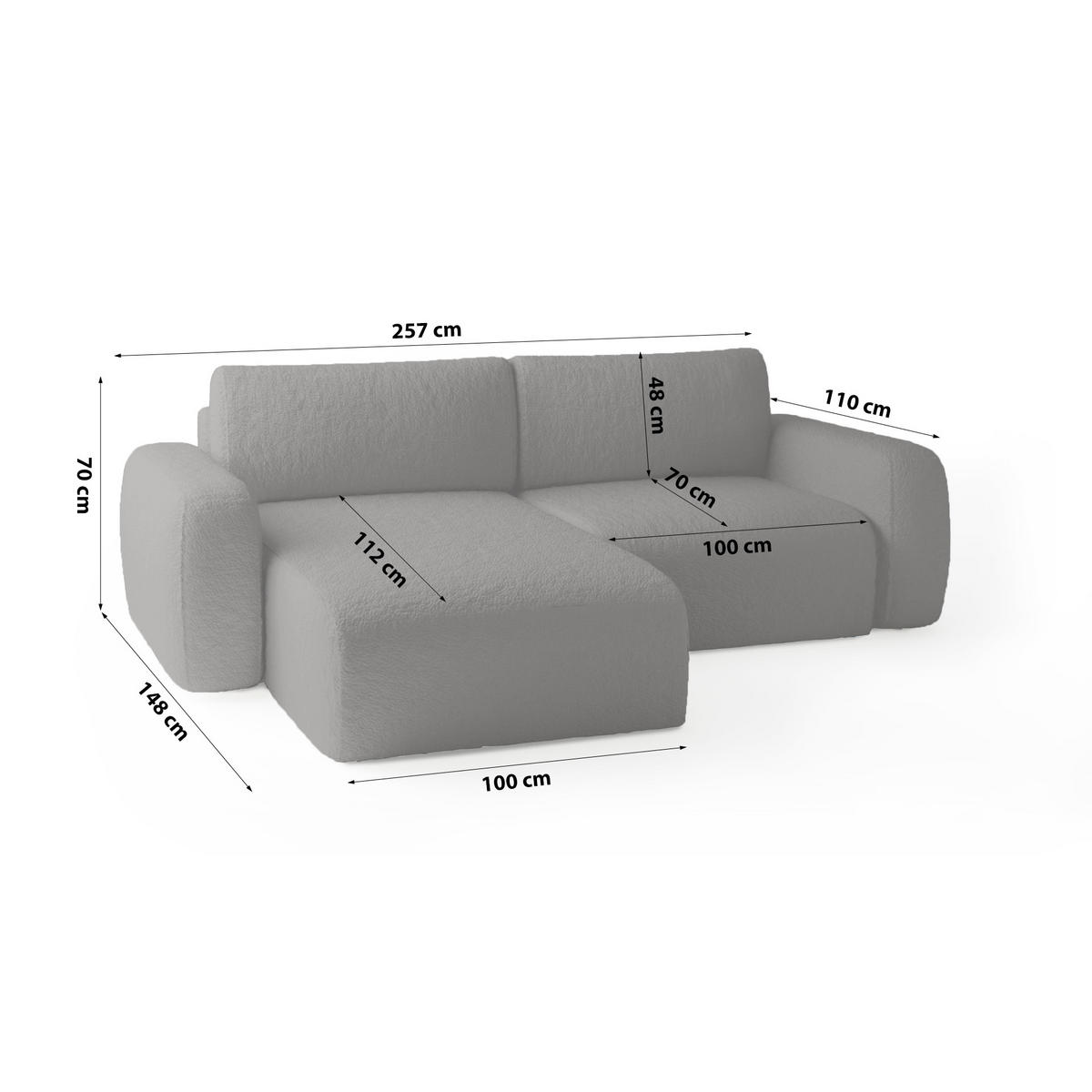 ECKSOFA Varde mini Universelle Graphite (Anthology 18) - Anthrazit, Textil (148/257cm) - Fedve