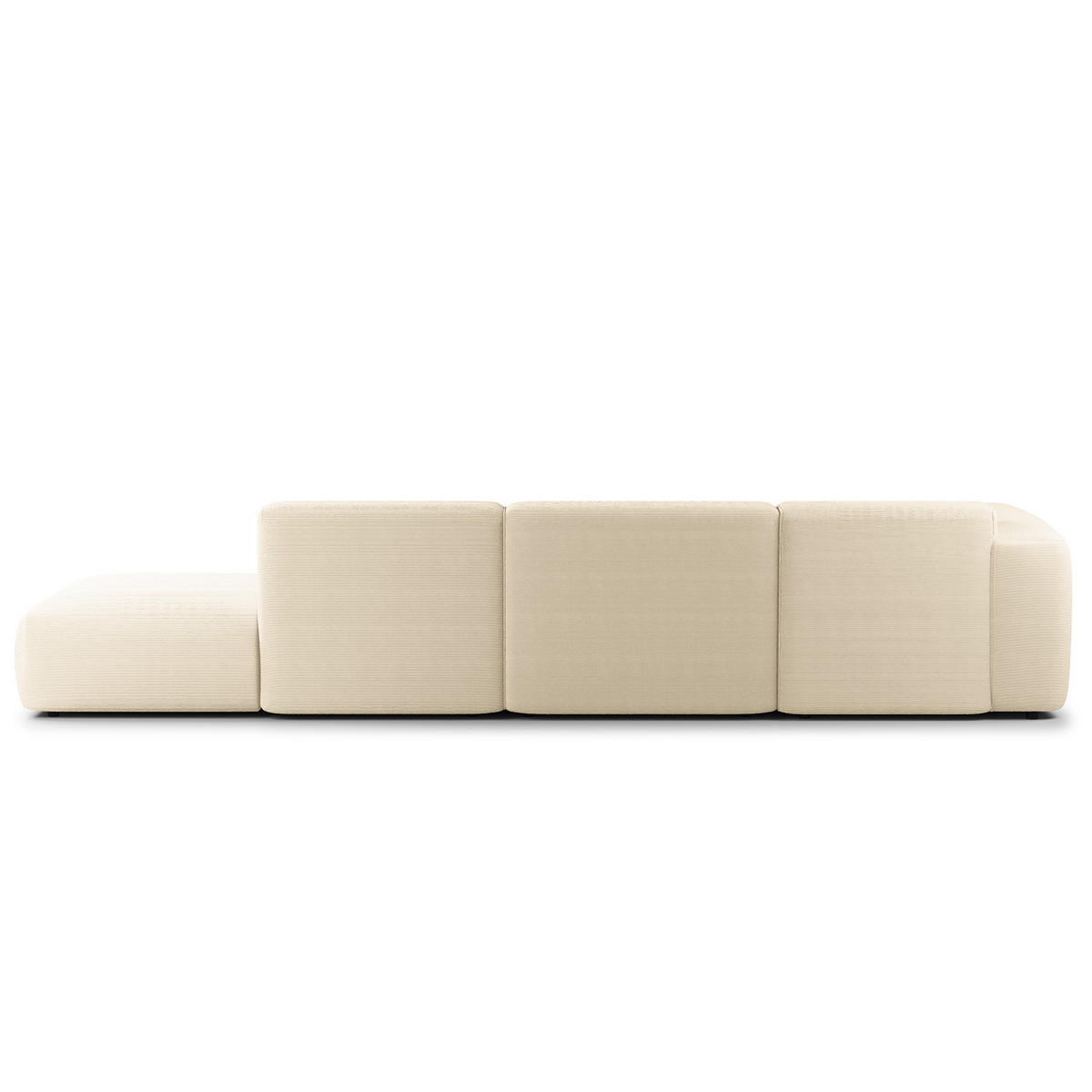 ECKSOFA mit Chaiselongue - Beige/Schwarz, Kunststoff/Textil (290/173cm) - home24