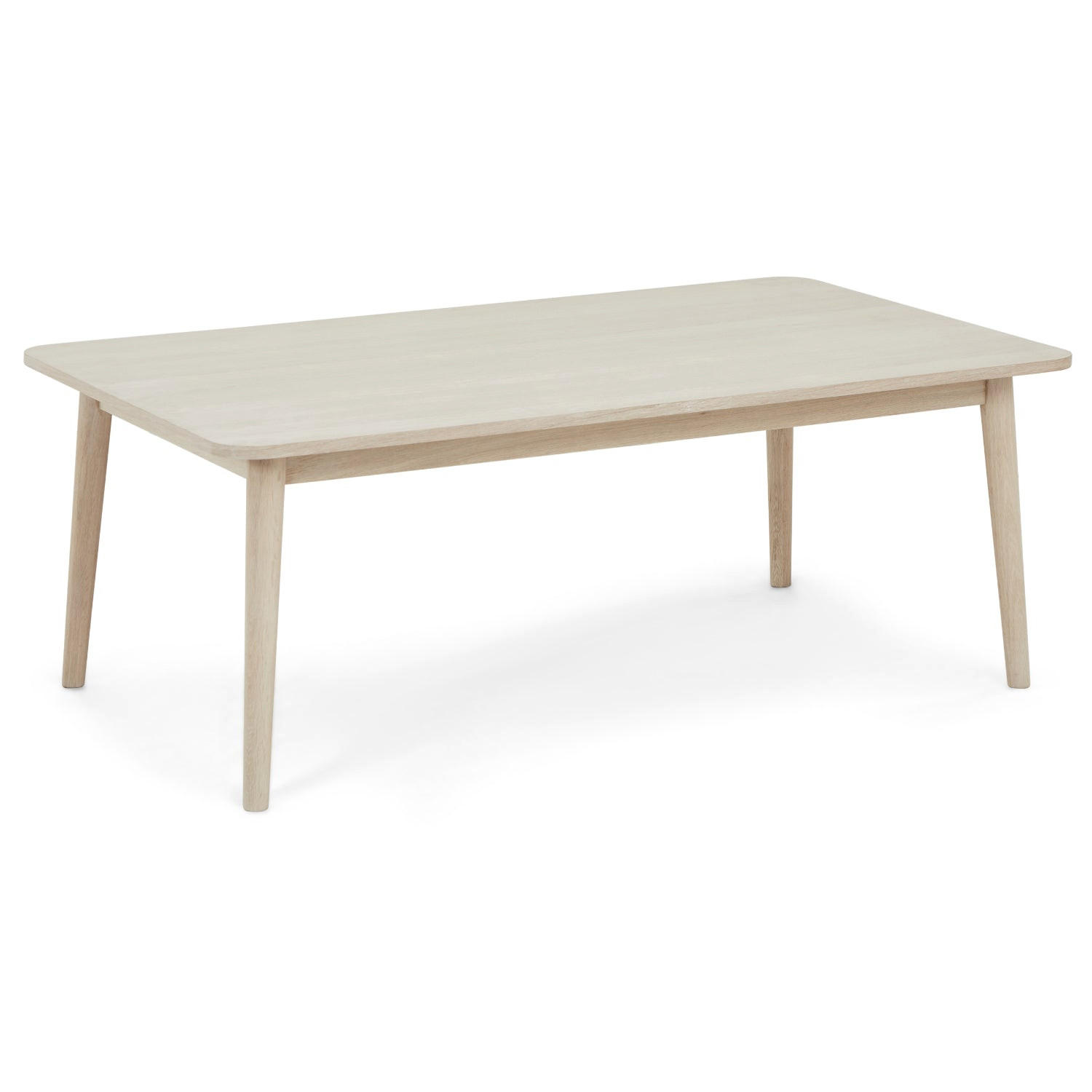 COUCHTISCH rechteckig Eiche massiv 70/125/52 cm - Beige, Holz (70/125/52cm) - Furnhouse