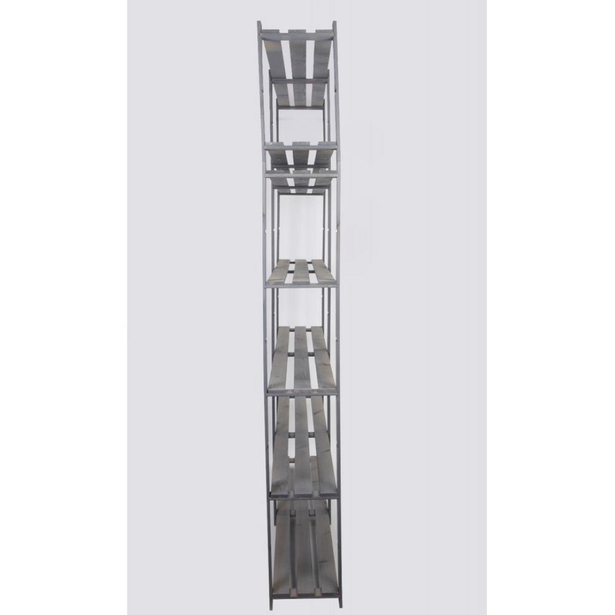 HOLZREGAL PINEPEAK 220x170x28cm 7 Fachboden 1,2cm dickes Kiefernholz Grau - Grau, Holz (170/220/28cm) - PROREGAL