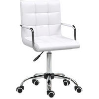 BÜROSTUHL höhenverstellbar Weiß mit Armlehnen - Weiß, Kunststoff (54/99/52.5cm) - Meubliv
