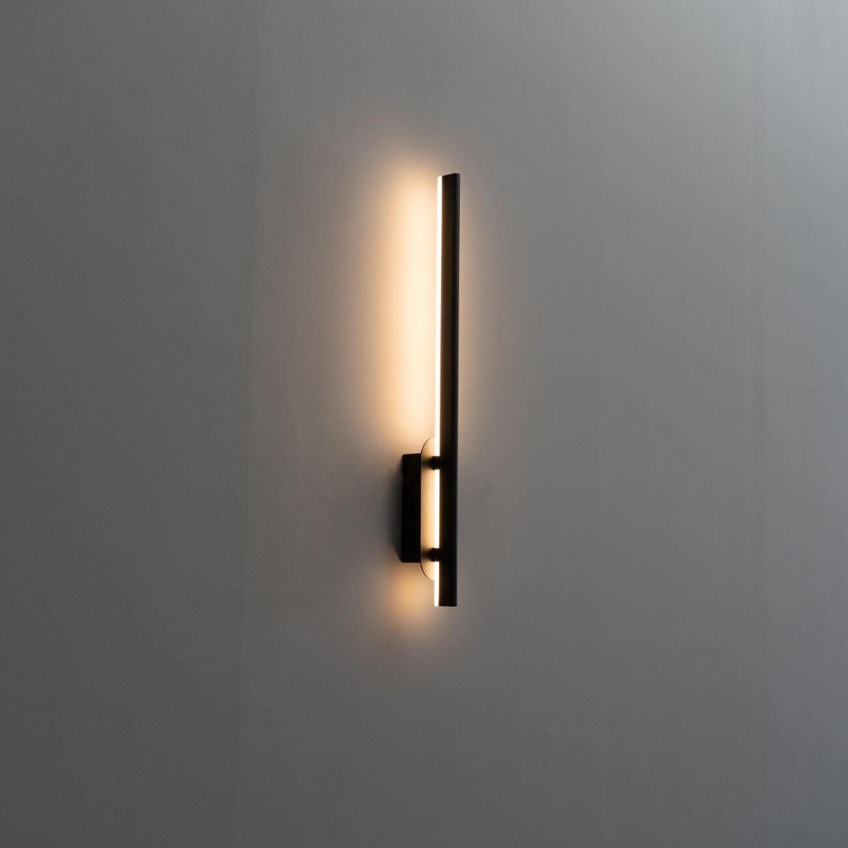 WANDLEUCHTE Taranto, Schwarz, 60cm - Schwarz, Metall (6/60/8cm) - KOSILUM