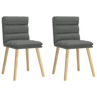 ESSZIMMERSTÜHLE 2 Stk. Dunkelgrau Stoff 45*54*86cm - Dunkelgrau, Metall (45/86/54cm) - ZMH